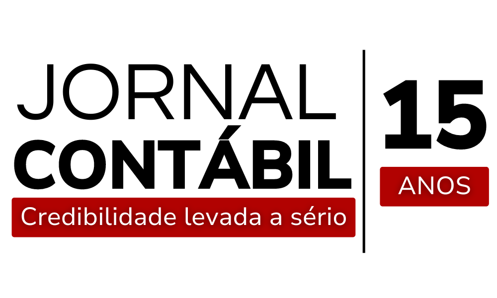 A logo for jornal contábil 15 anos