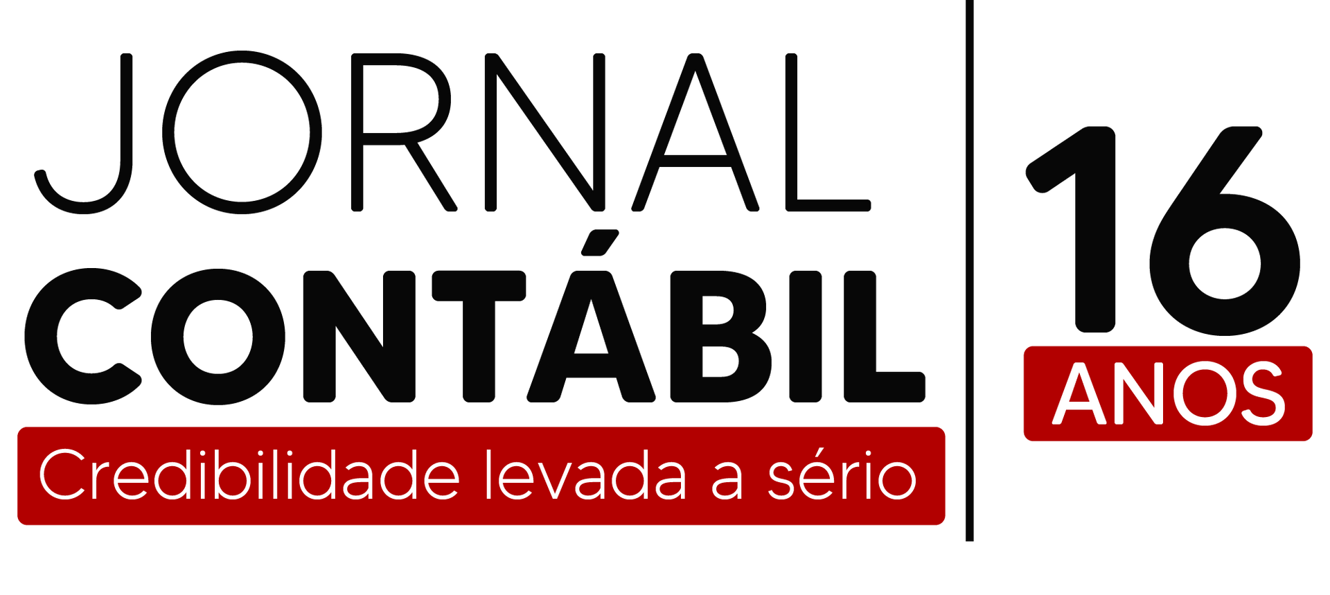 A logo for jornal contábil 15 anos is shown on a white background.