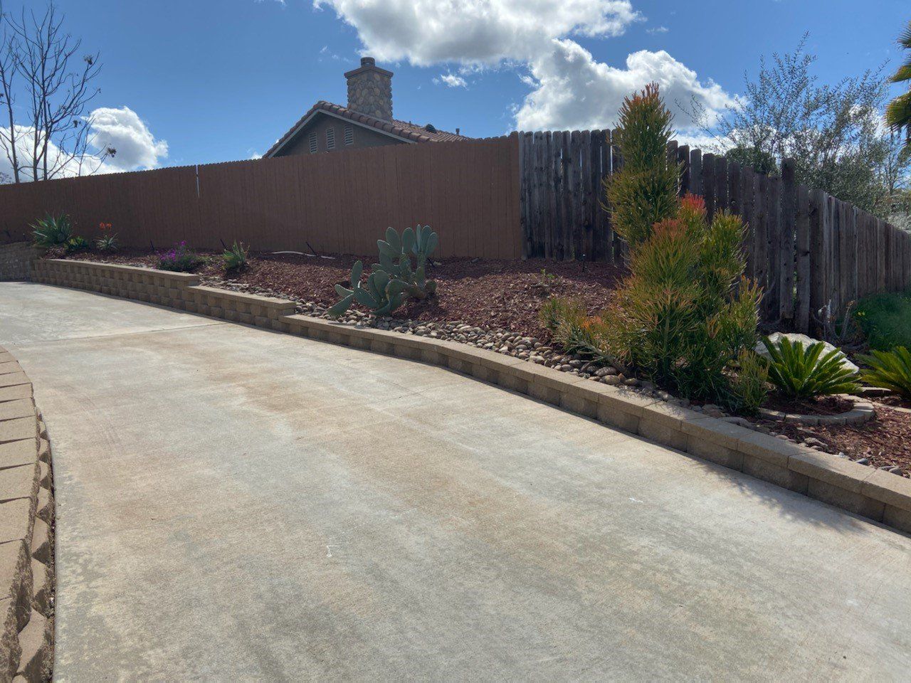Natural Stone Retaining  Wall — Escondido, CA — Leonardo's Landscaping