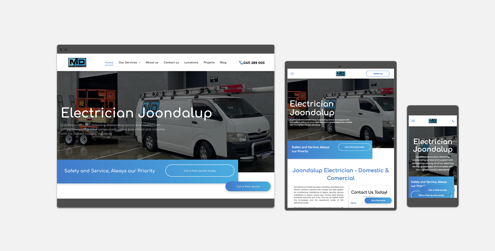 MD Electrical & Data Website Design