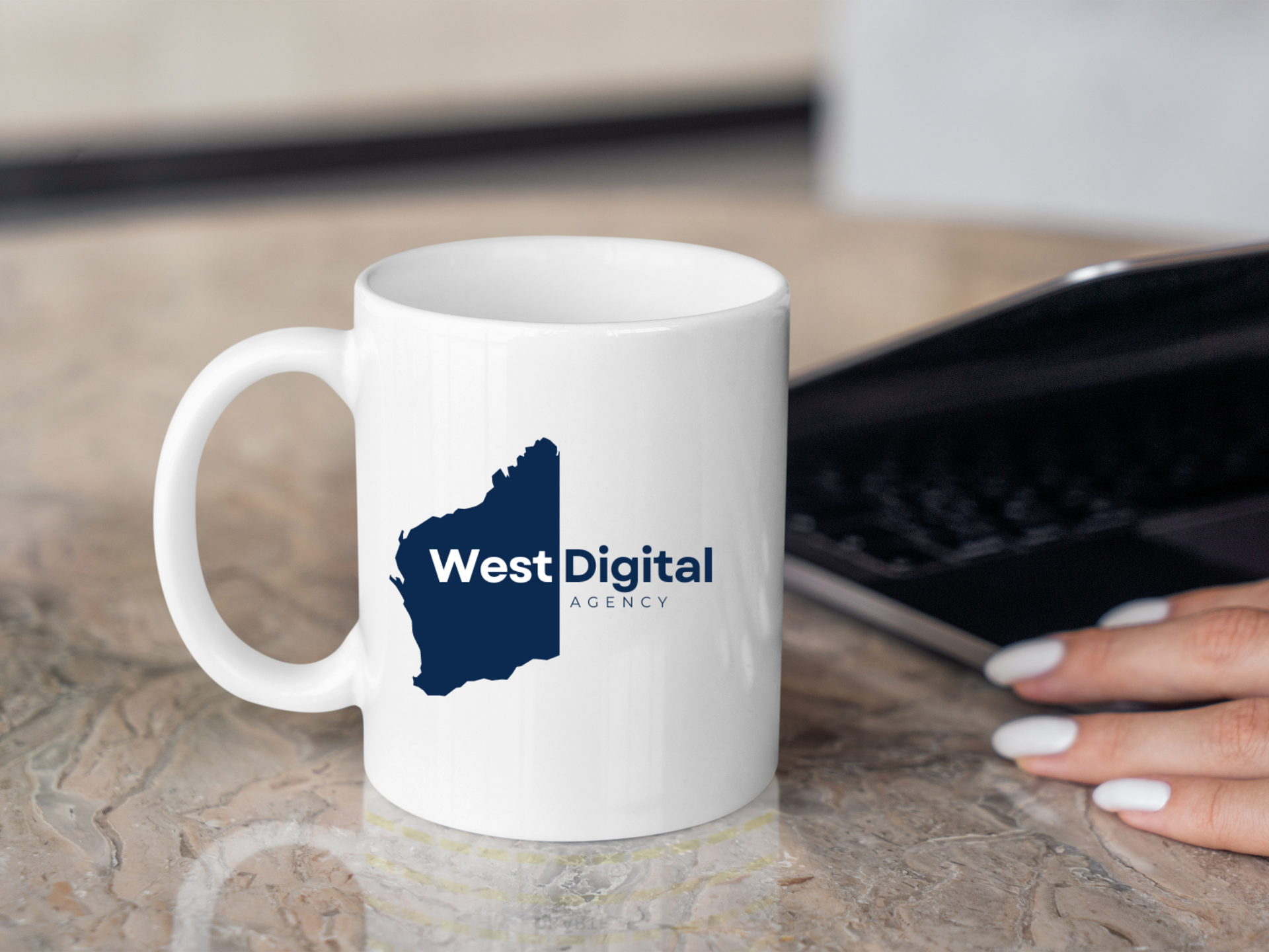 Coffee mug with logo on it for promotional product