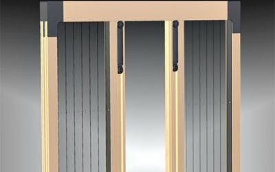 disegno di finestra con zanzariera a battente