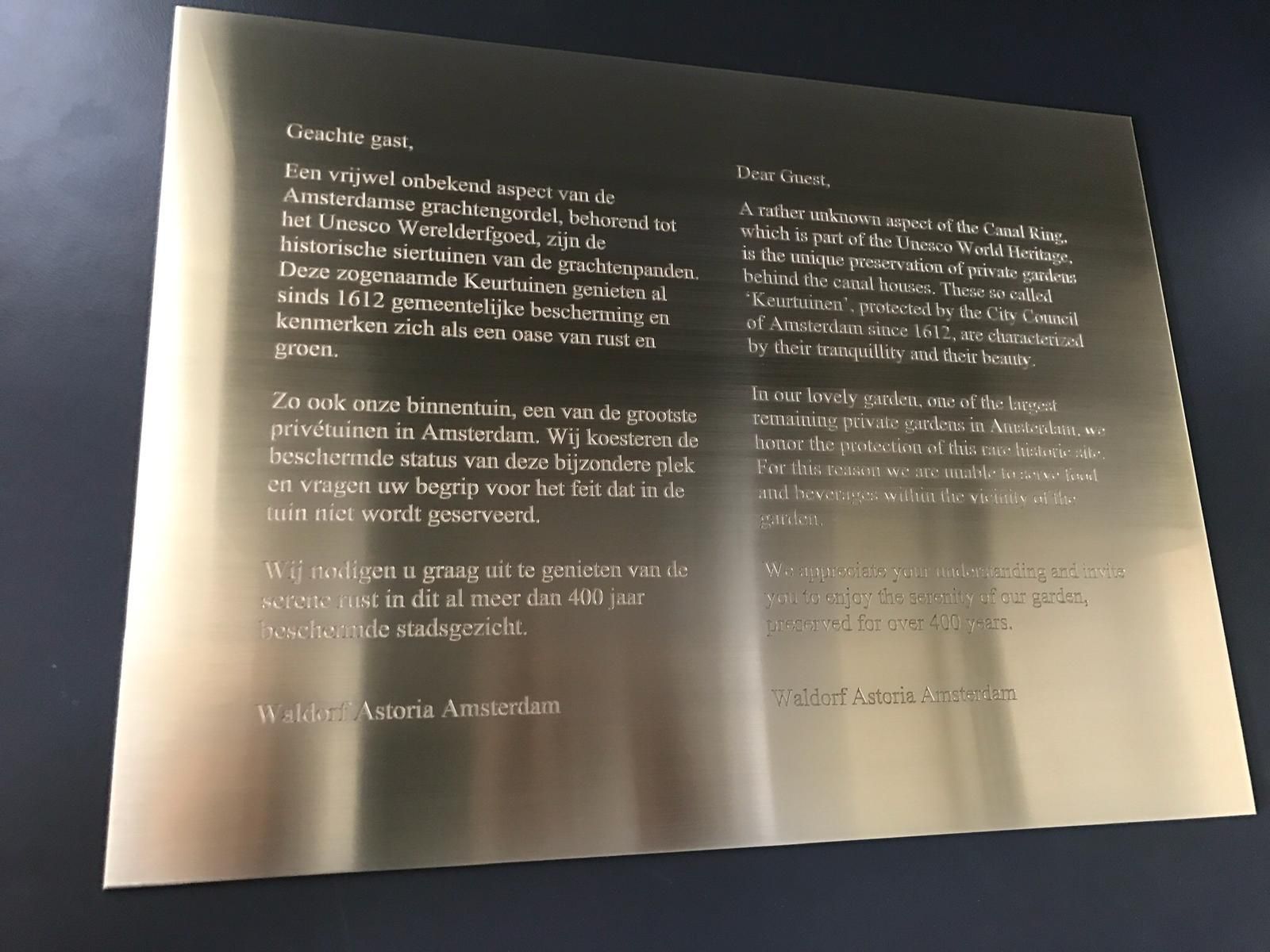 Messing bord graveren Naambordenservice Amsterdam