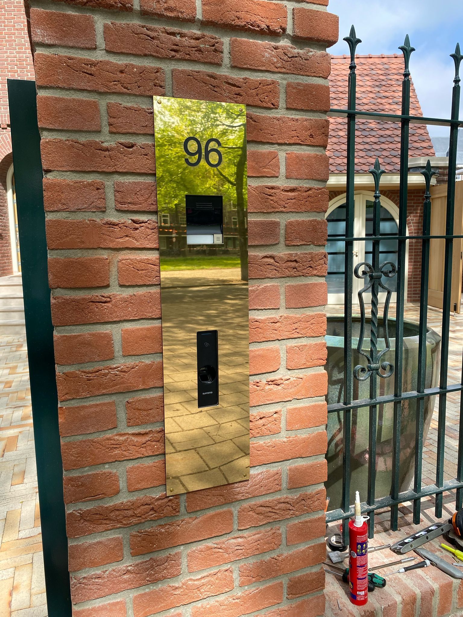 Messing belletableau Naambordenservice Amsterdam