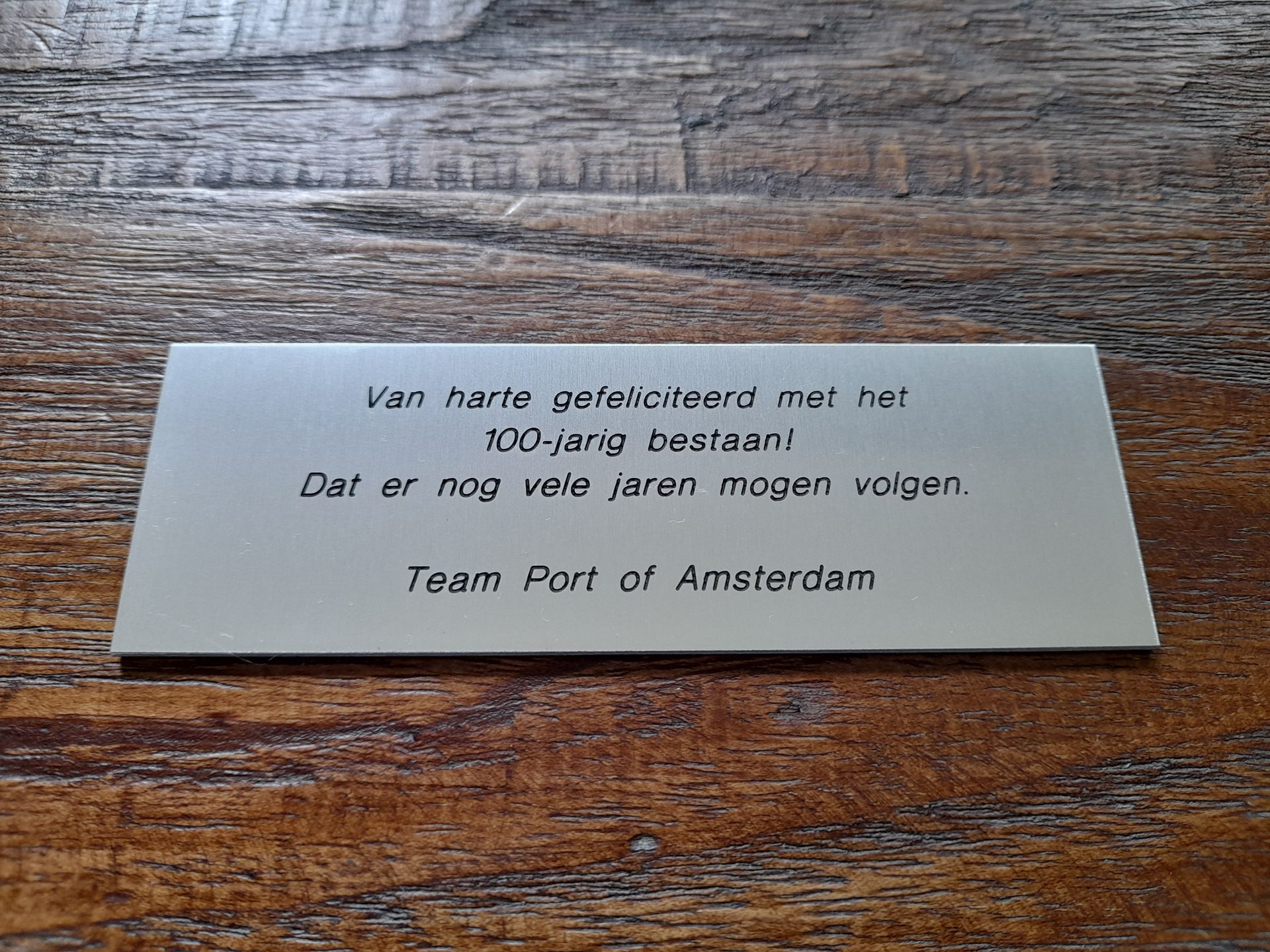 aluminium bordje graveren haven Naambordenservice Amsterdam