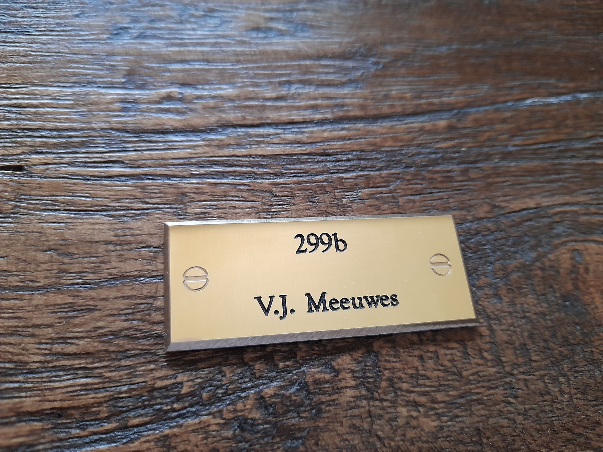 messing naambordje Naambordenservice Amsterdam