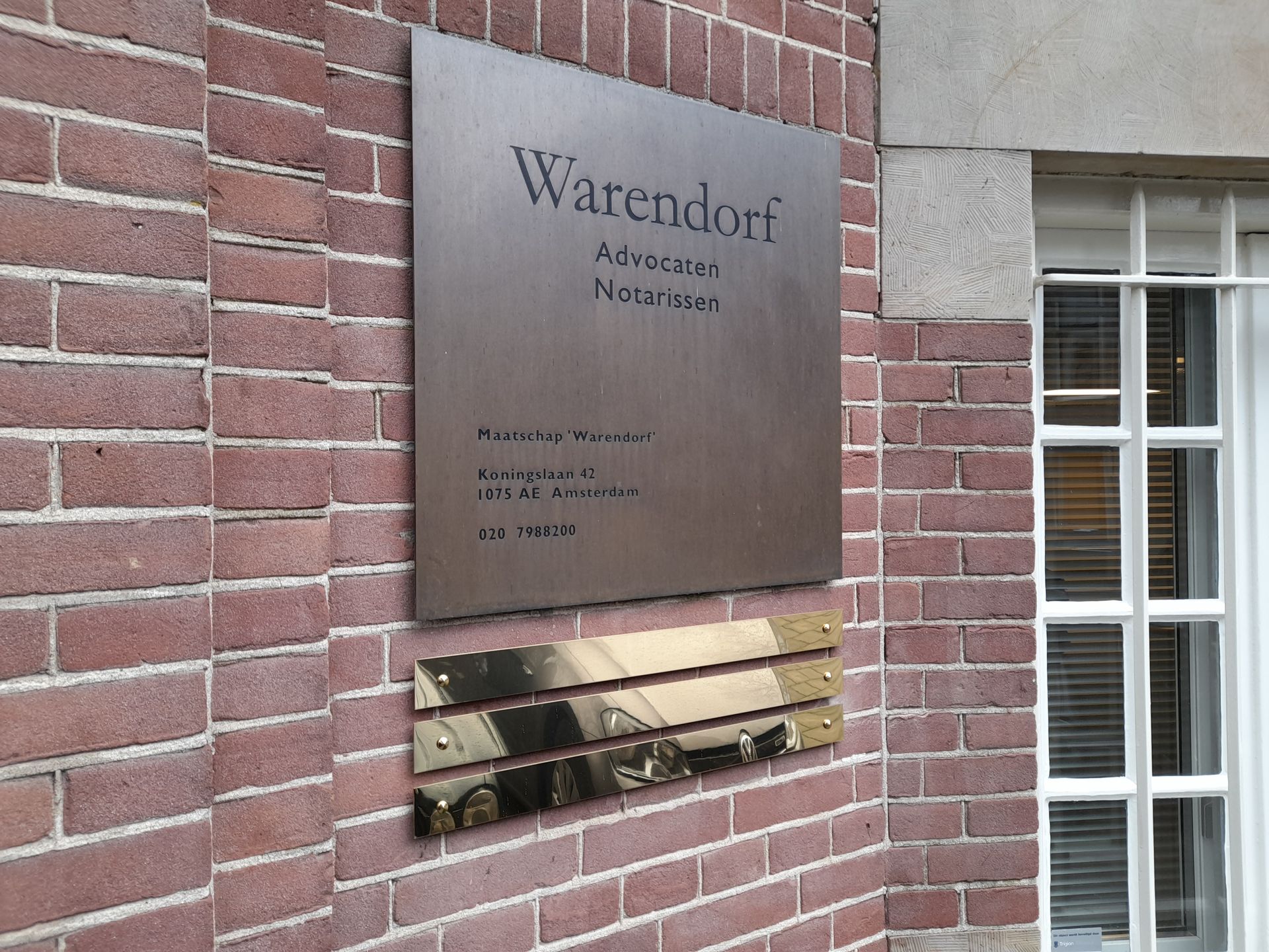 Messing bord Naambordenservice Amsterdam