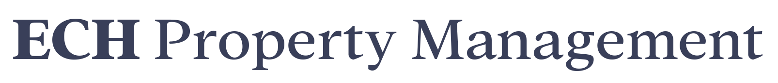 A logo for ech property management is shown on a white background.