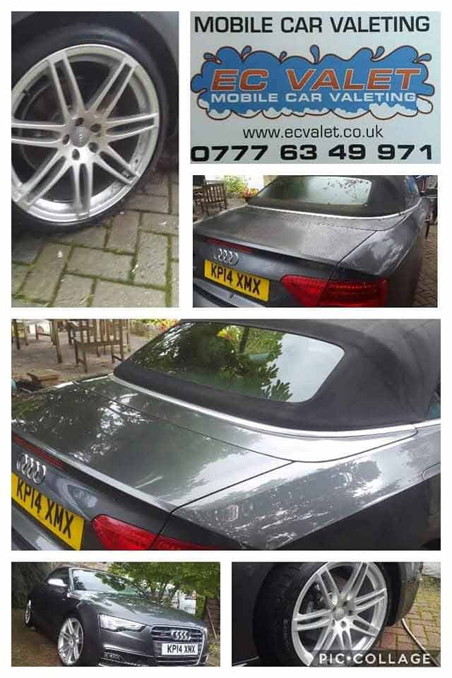 Car's shiny bodywork after a wax