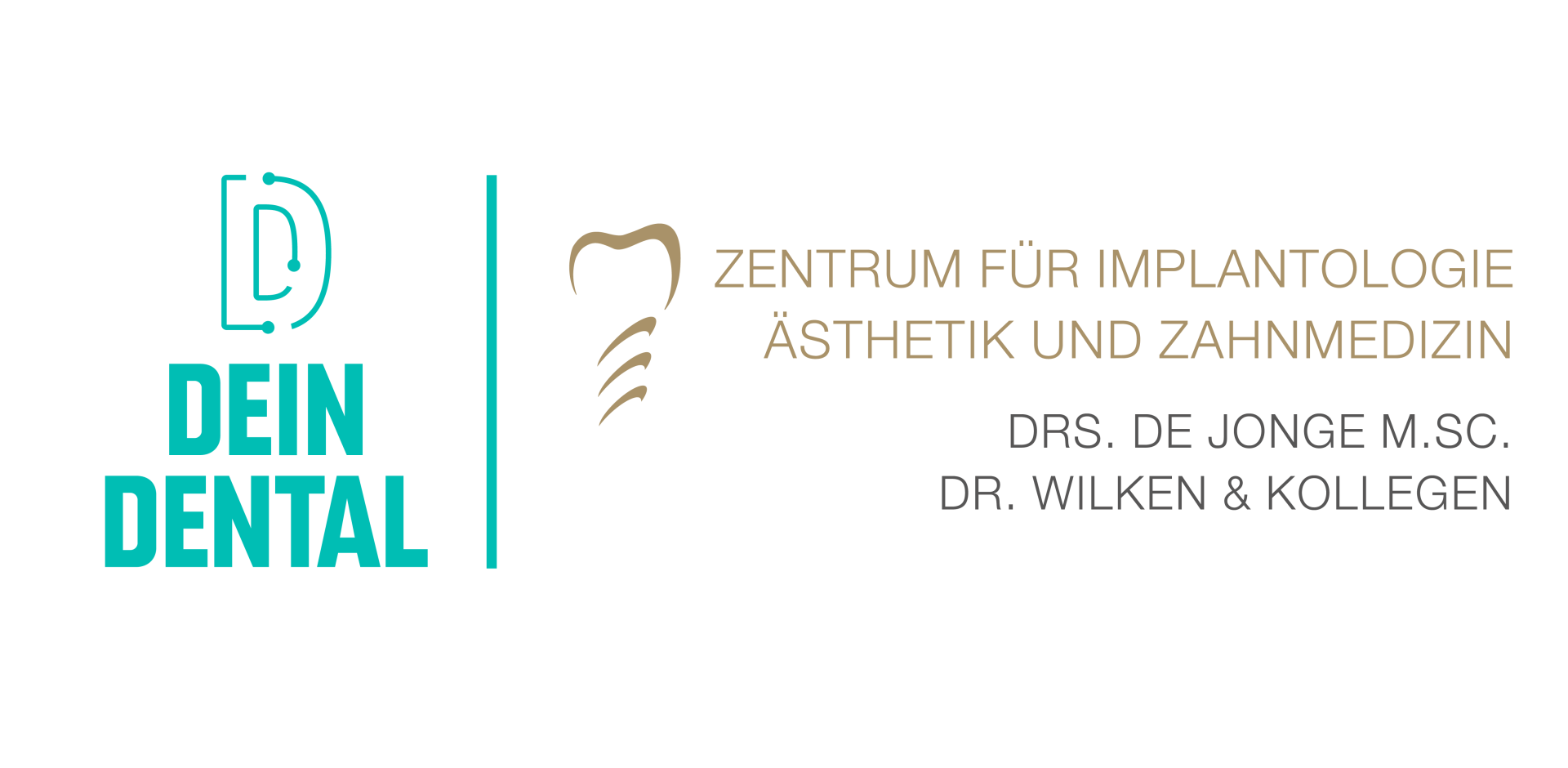 A logo for zentrum fur implantologie aesthetic und zahnmedizin drs. de jonge & kollegen