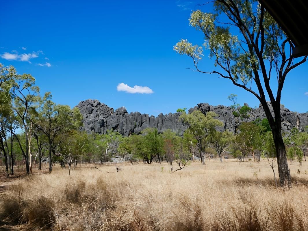 A Field With Trees and Rocks in the Background — Power & Data Support Services In Atherton, QLD