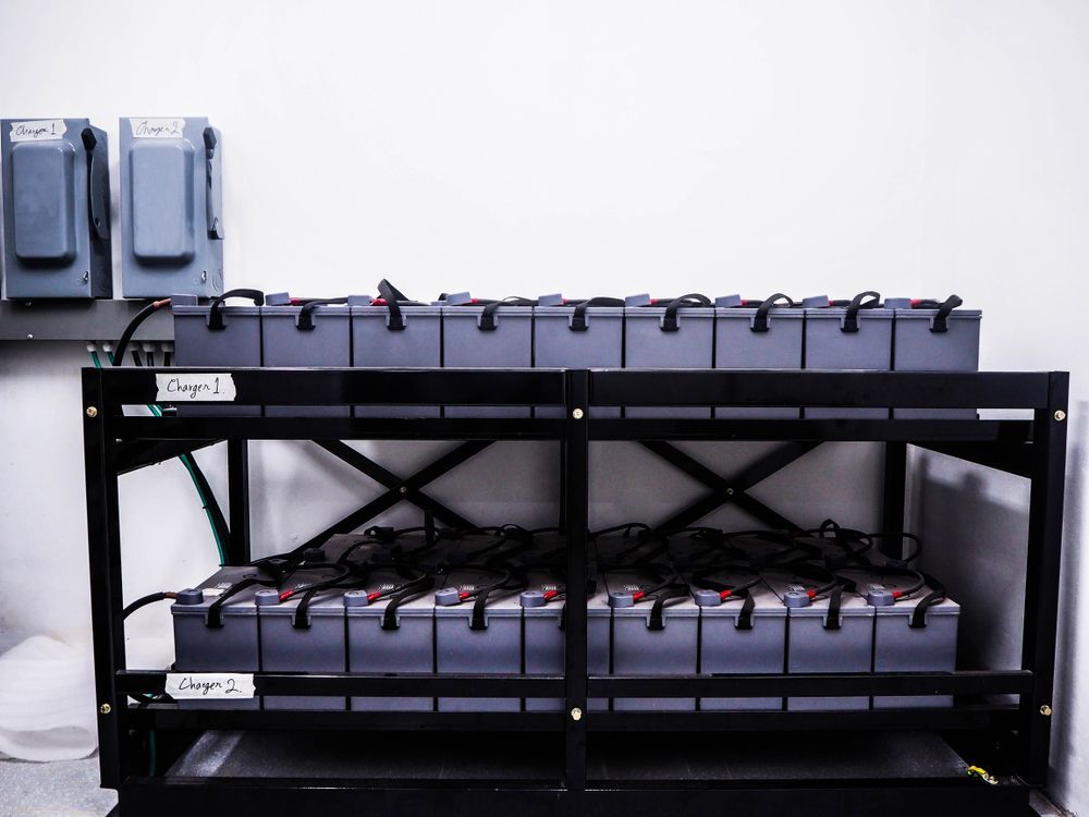 Battery Room in Power Plant for Back Up Emergency Case — Power & Data Support Services In Manunda, QLD