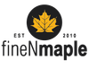 The logo for fine maple shows a maple leaf in a black circle.