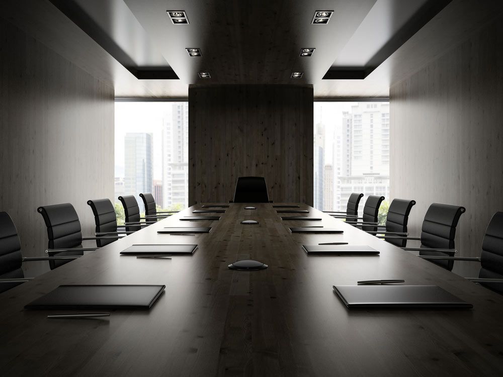 A Conference Room With A Long Table And Chairs — Shop Fittings Office Furniture Materials Handling In Gosford, NSW