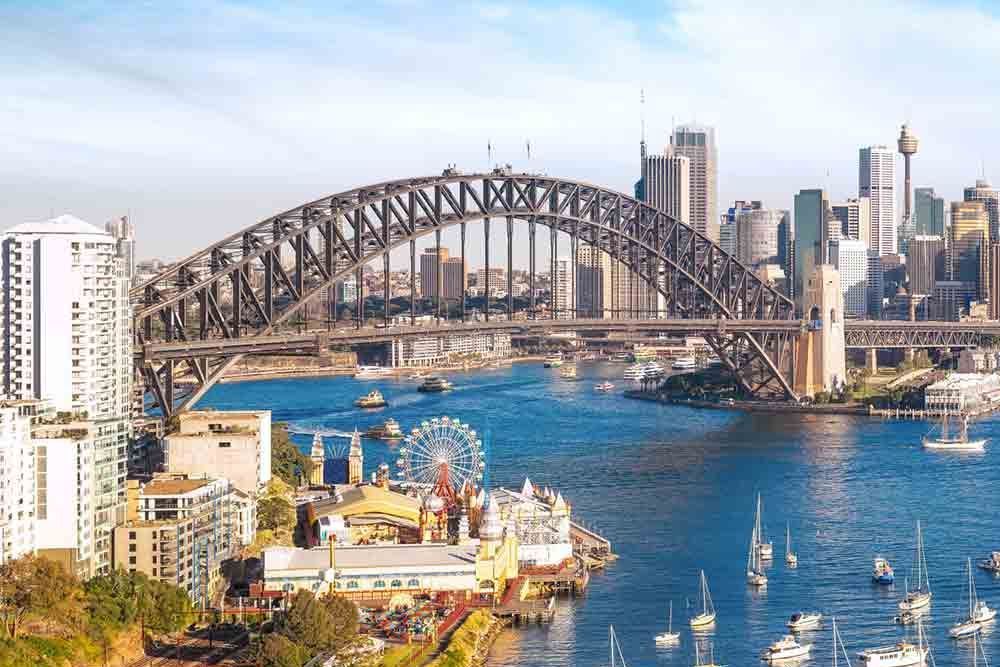 An Aerial View Of The Harbor Bridge In Sydney, Australia — Shop Fittings Office Furniture Materials Handling In Sydney, NSW