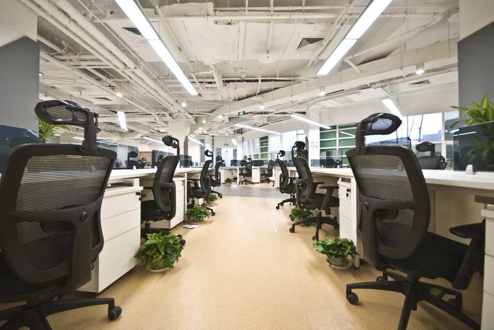 A Large Empty Office With Lots Of Chairs And Desks — Shop Fittings Office Furniture Materials Handling In Gosford, NSW