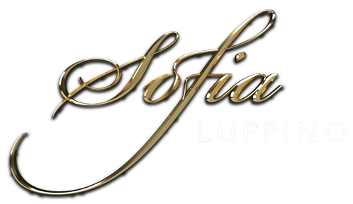 The words Sofia Luppino are written in gold and white writing on a transparent background.