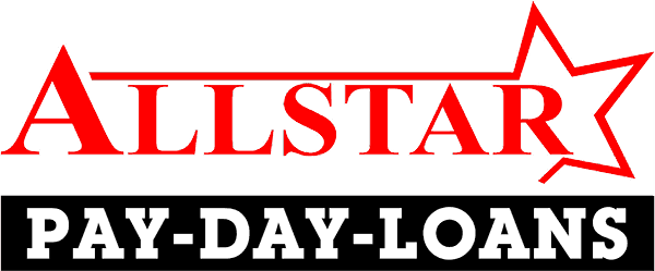 A logo for allstar pay day loans with a red star