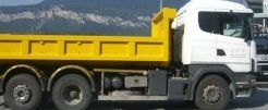 camion ribaltabile per trasporto di rifiuti tossici camion ribaltabile per trasporto di rifiuti tossici