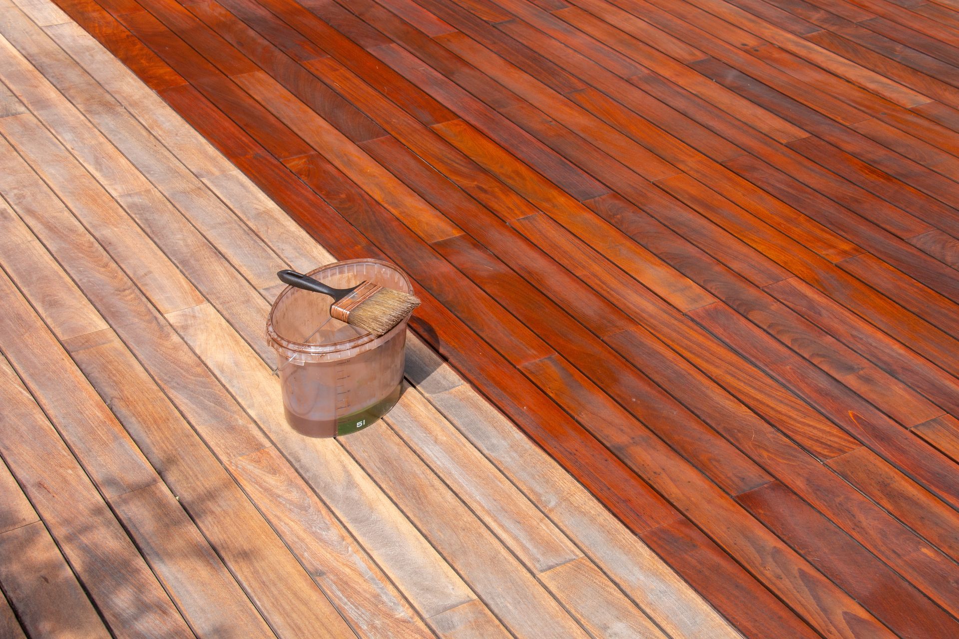 Old vs New Deck Stain
