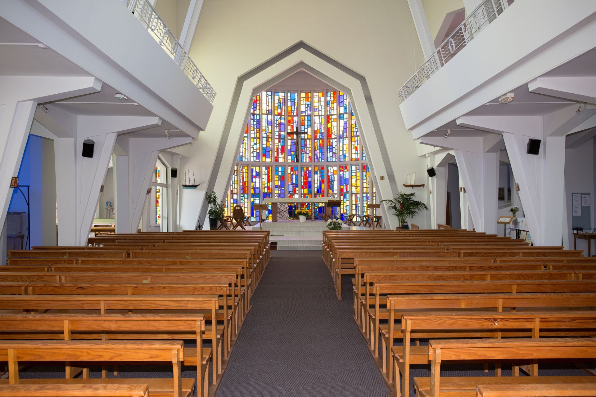 Interior Church Building Painted