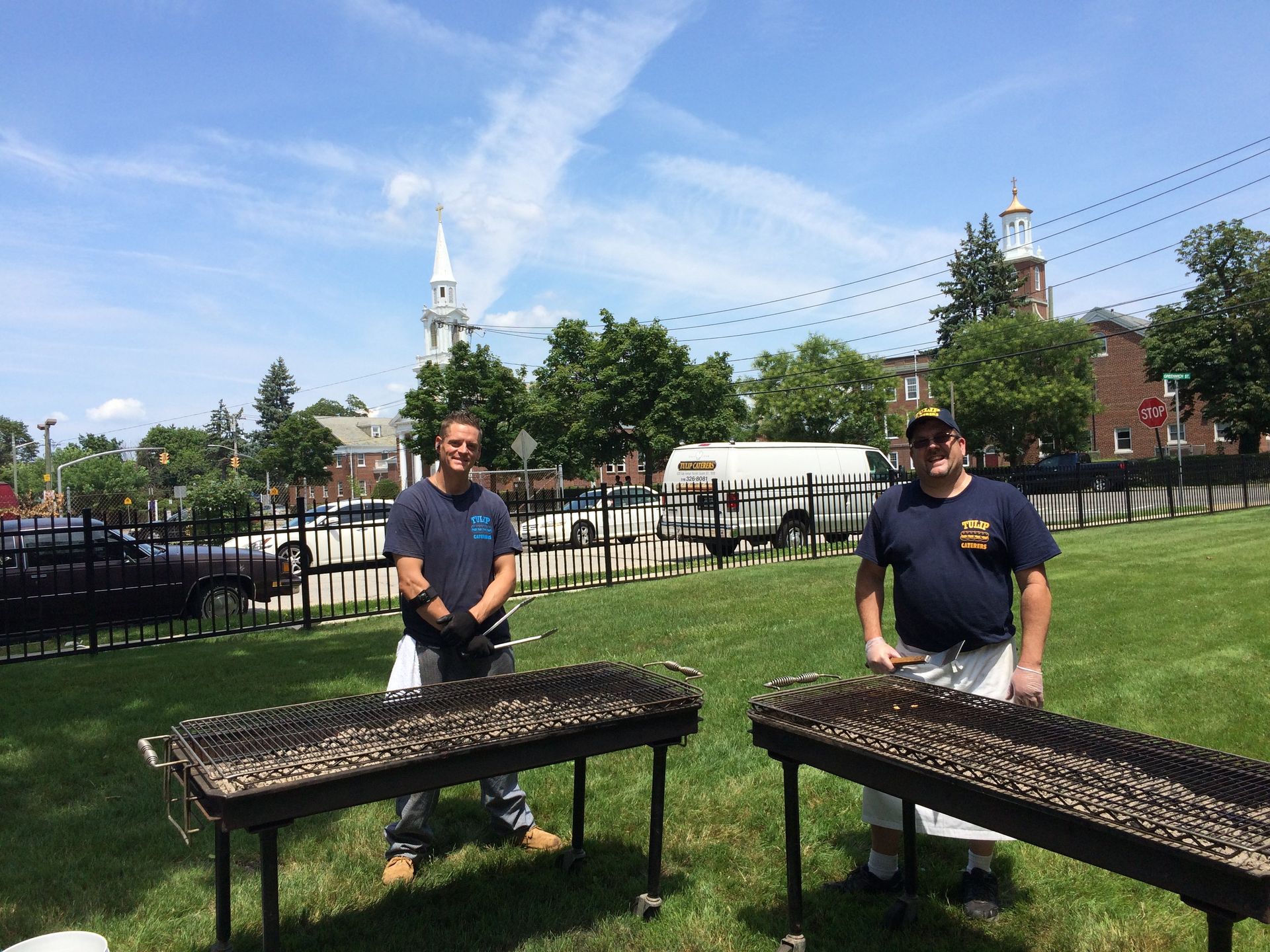 Tulip Caterers team preparing for BBQ