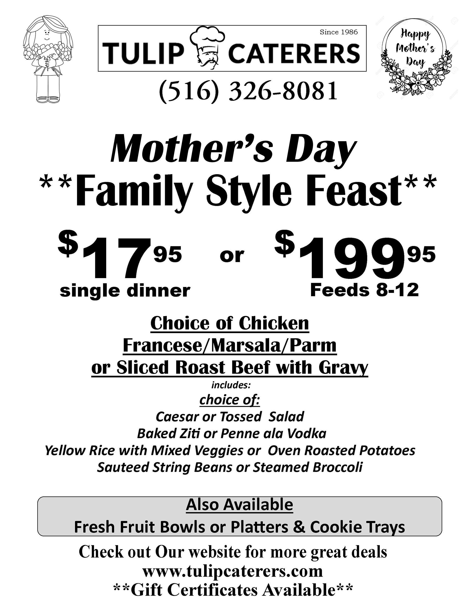 Mothers Day - Family Style Feast