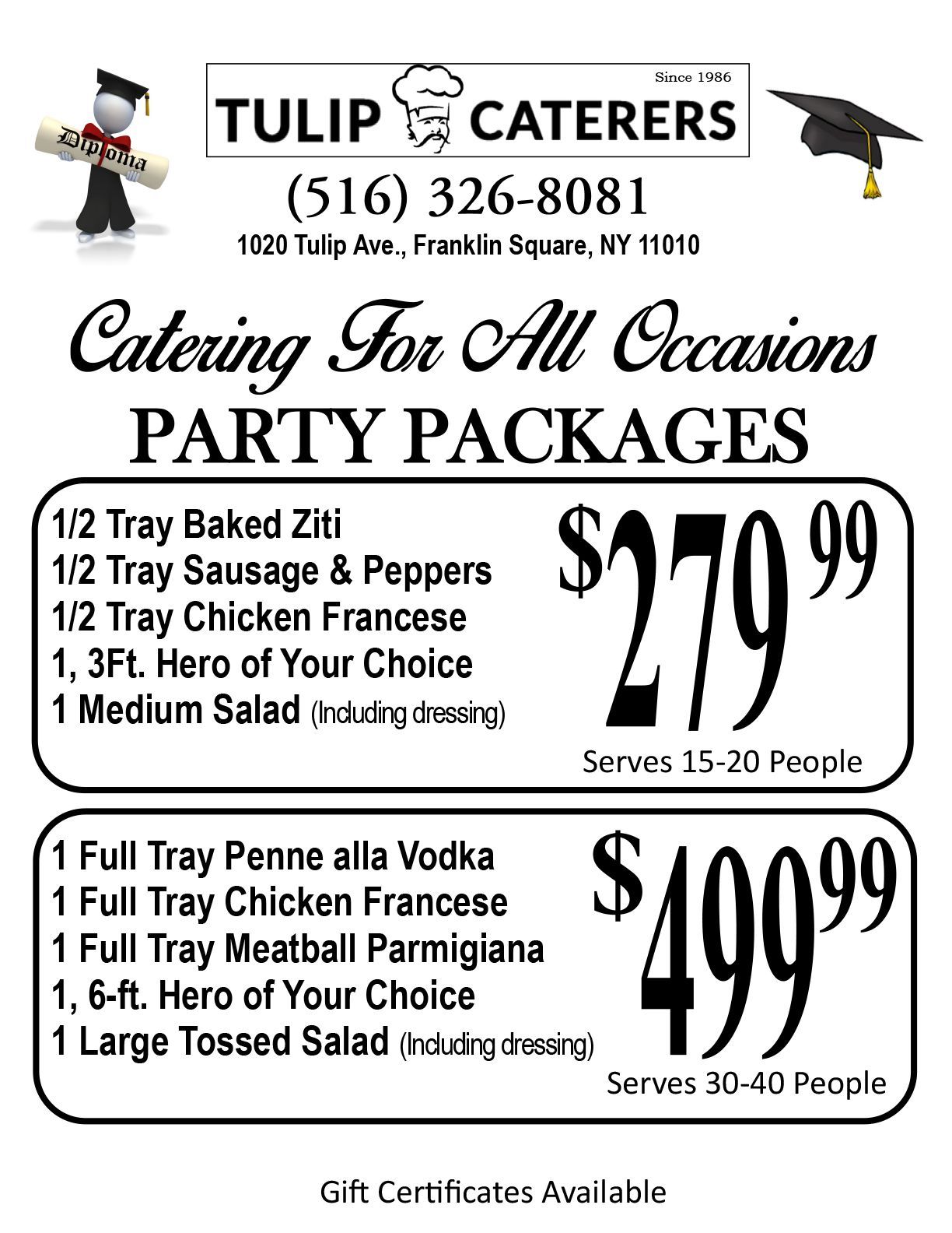 graduation package flyer
