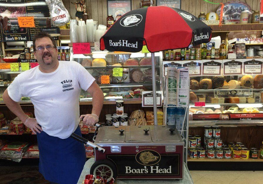Boar's Head hot dog cart