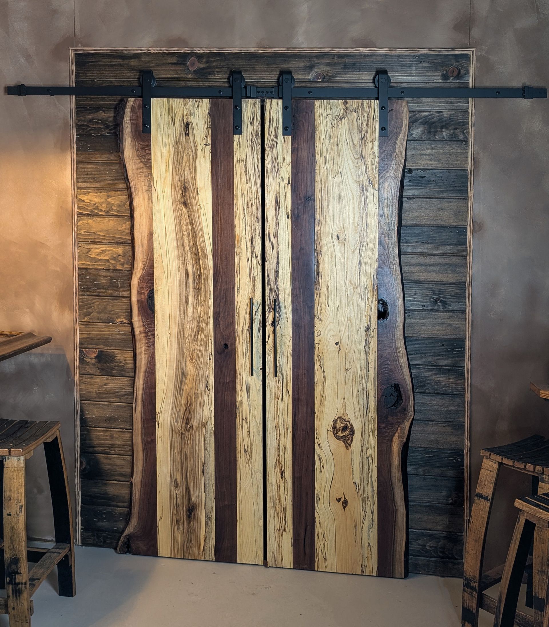 Interior design reclaimed wood bard doors