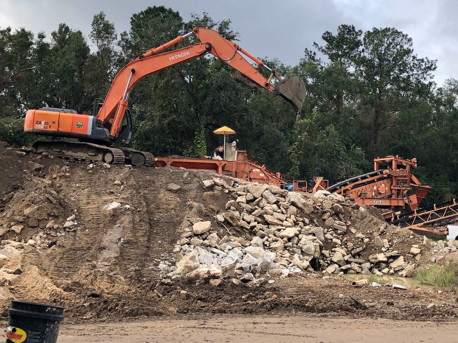 Storm Water — Heavy duty road building. Hot Asphalt being laid in Tallahassee, FL