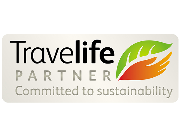 A travellife partner committed to sustainability logo