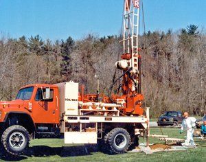 Well drilling equipment at Johnson Water Well Drilling
