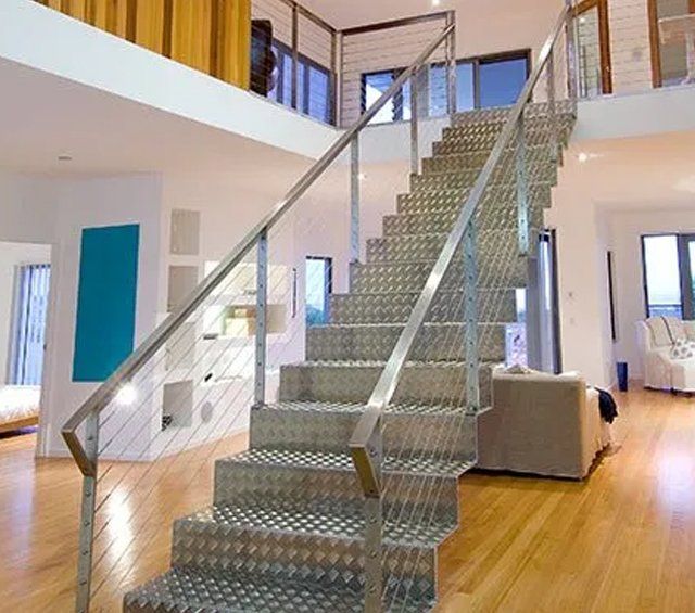 A Steel Staircase inside a Coffs Harbour home