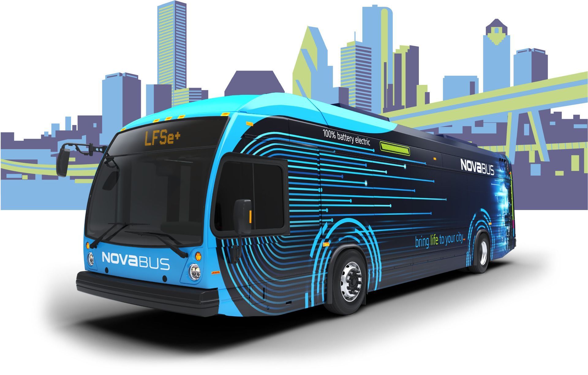 futuristic image of bus