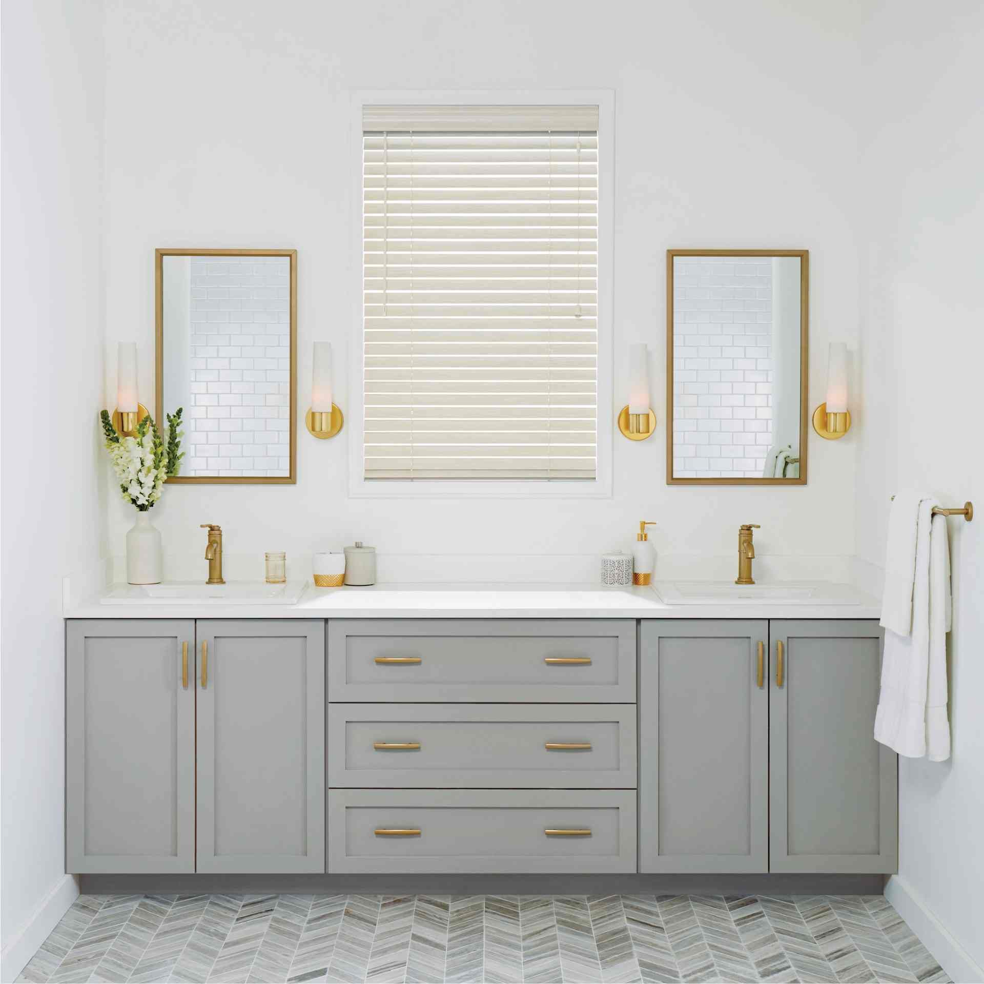 Hunter Douglas EverWood® Faux Wood Blinds in bathrooms near Atlanta, Georgia (GA)