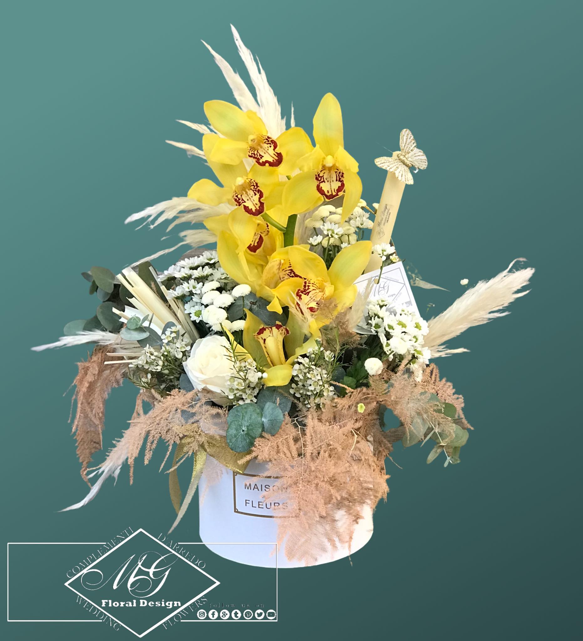 Box con fiori gialli