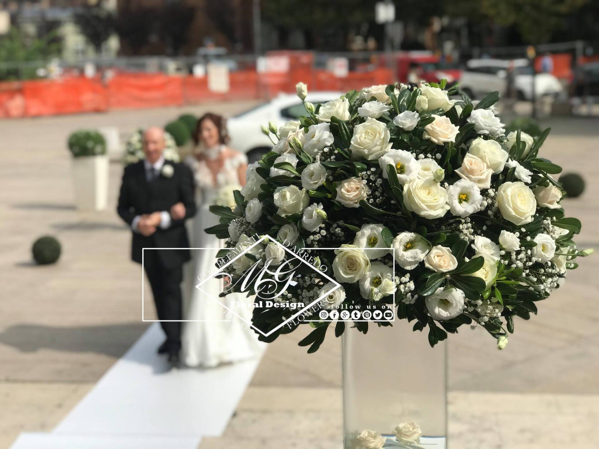 Addobbi floreali bianchi