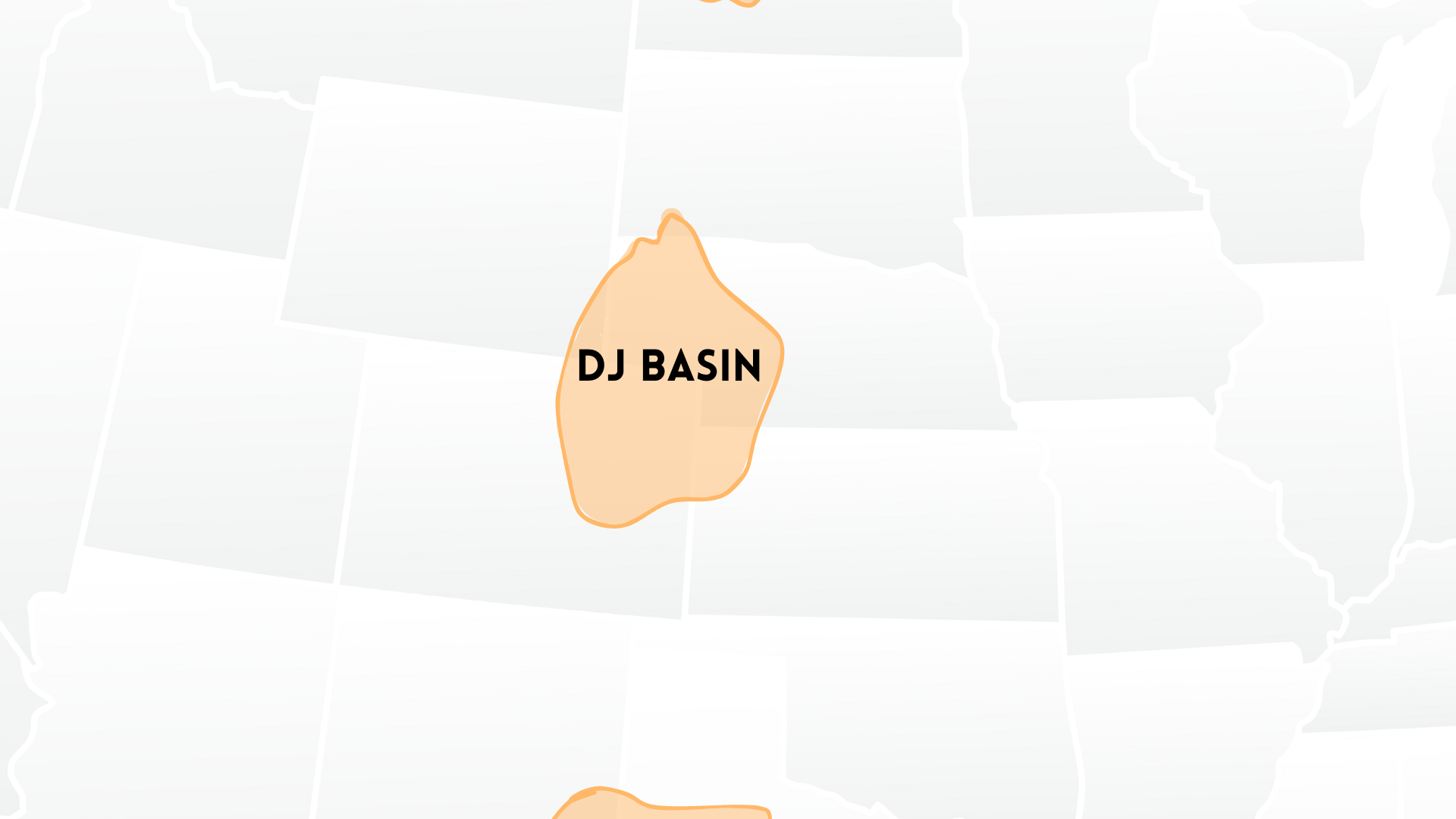 A map of the united states showing the location of dj basin.