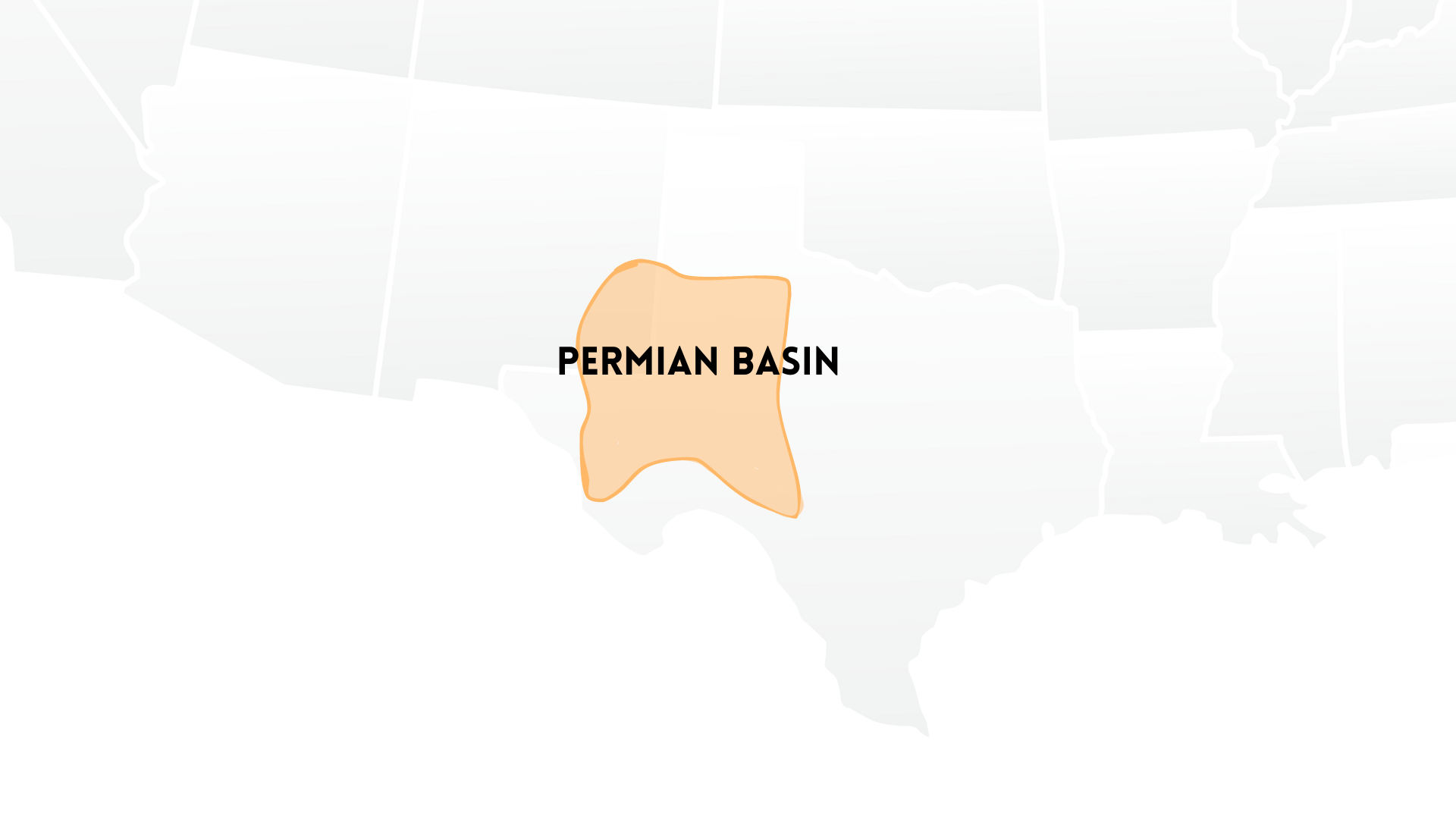 A map of the united states showing the location of the permian basin.