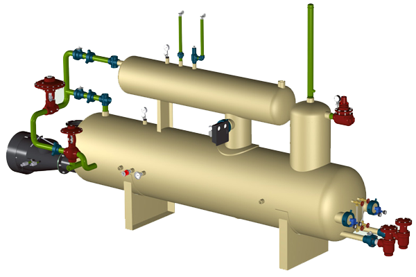 a 3d model of aTwo-Stage Production unit