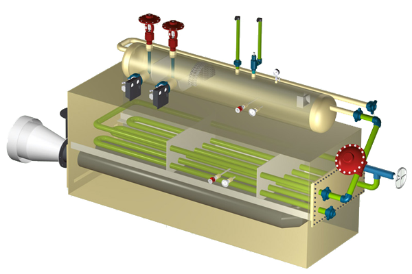 a drawing of a Waterbath production Unit