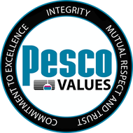 a for pesco values that says integrity mutual respect and trust