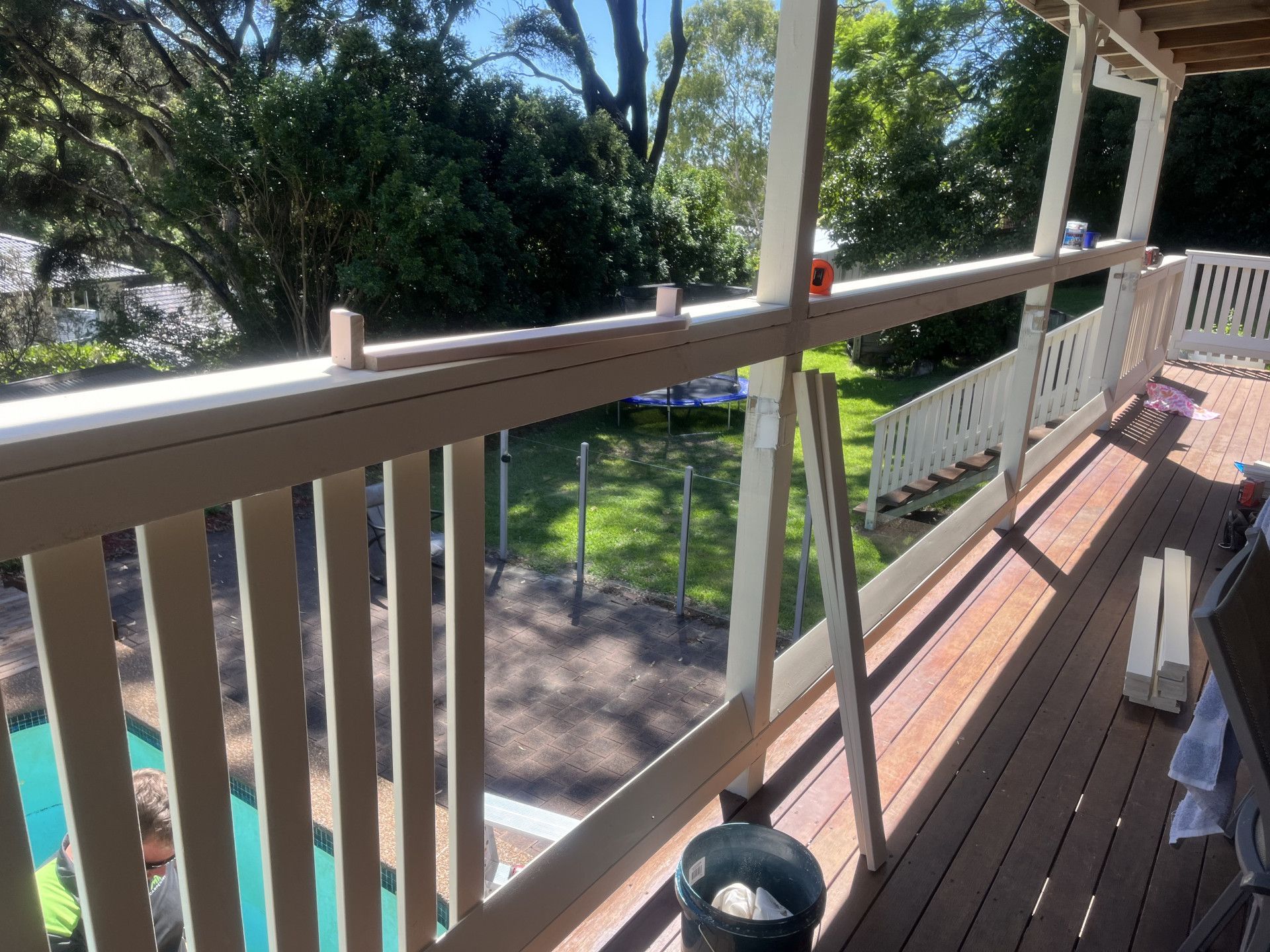 Deck With a View of a Pool and Trees — TM Built Construction In Rutherford, NSW