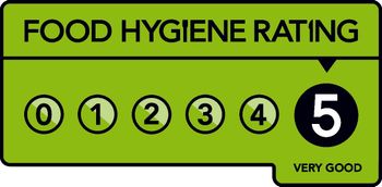 Food hygiene rating logo: 5