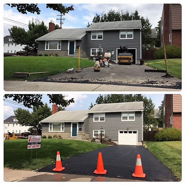 Podrazil Paving Before And After Driveway — Binghamton, NY — Podrazil Paving