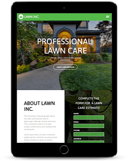 Lawn Care Tablet Website Design