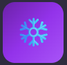 Blue snowflake icon on a purple square.