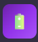 Car Battery icon on a purple square, with light green fill indicating a charged battery.