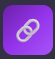 Purple square icon with a white chain link.